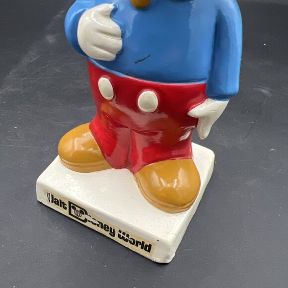 RARE 1960's 1970’s Bobble Head Nodder Mickey Mouse Walt Disney World Square Base - Picture 6 of 13